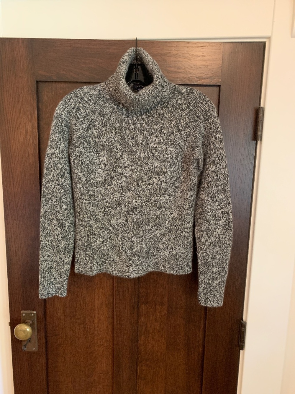 Ann Taylor Marled Cashmere Turtleneck Sweater